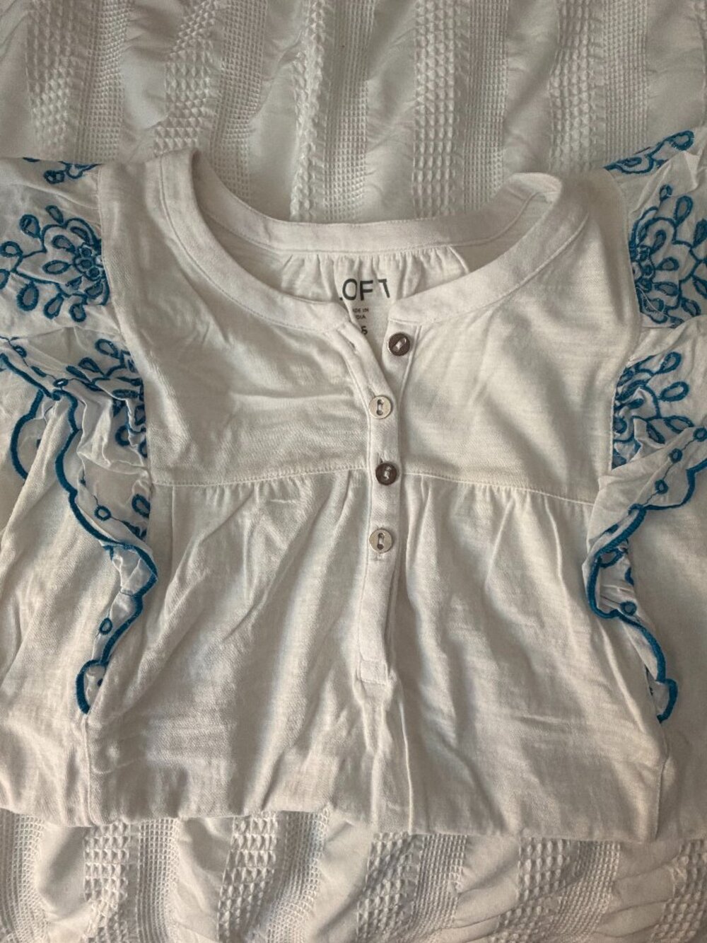 Loft butterfly sleeve top